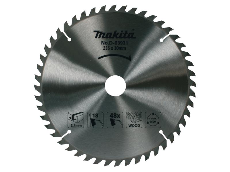 Makita D-03931 TCT Circular Saw Blade 235 x 30mm x 48T