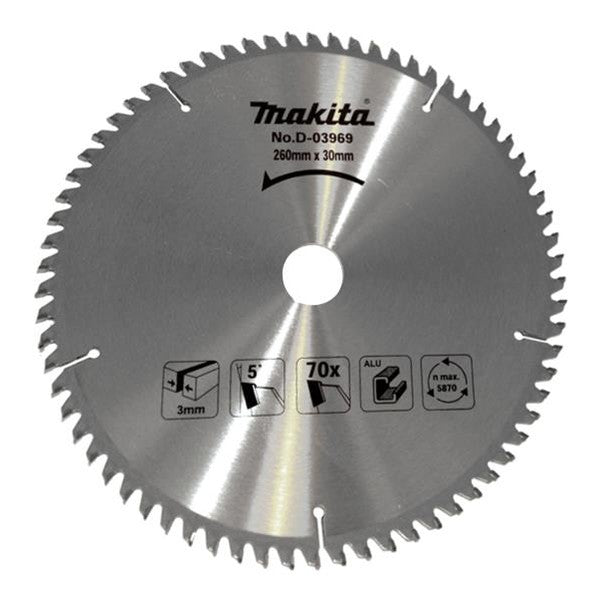 Makita D-03969 TCT Mitre Saw Blade 260 x 30mm x 70T