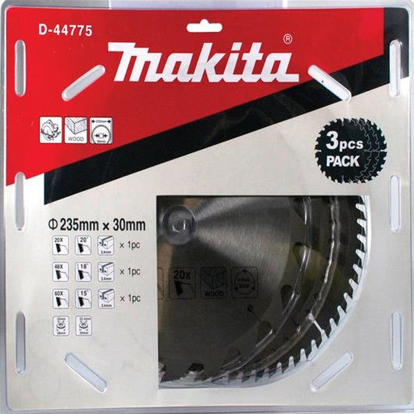 Makita D-44753 TCT Circular Saw Blade Triple Pack 165 x 20mm x 16/24/40T