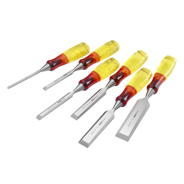 IRWIN® Marples® M373 Bevel Edge Chisel Splitproof Handle Set, 6 Piece