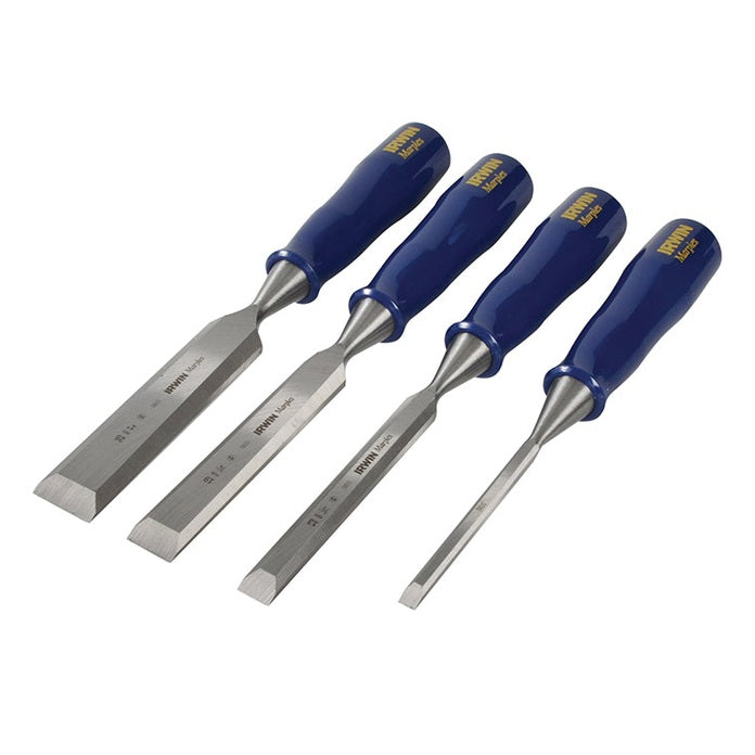 IRWIN® Marples® M444 Bevel Edge Chisel Blue Chip Handle Set, 4 Piece