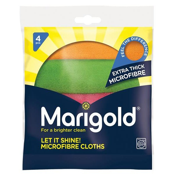 Marigold Let It Shine! Microfibre Cloths x 4