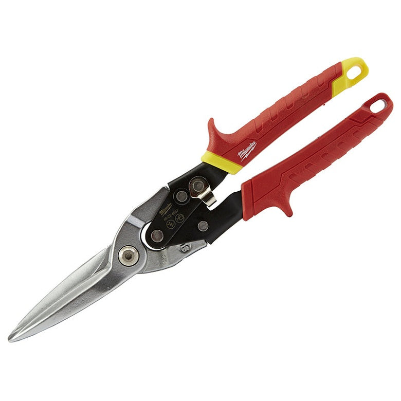 Milwaukee Hand Tools Metal Aviation Snips Extra Long Straight Cut