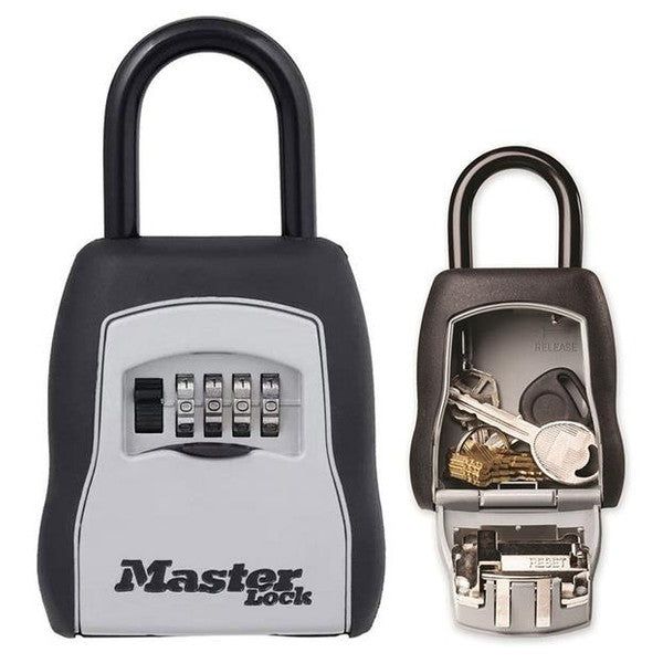 Master Lock 5400E Portable Shackled Combination Key Lock Box (Up To 3 Keys)