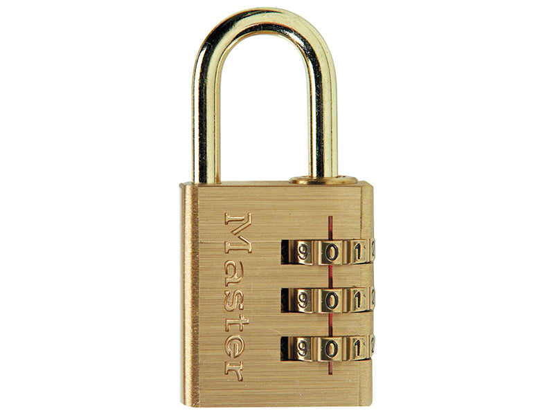 Master Lock Brass Finish 30mm 3-Digit Combination Padlock
