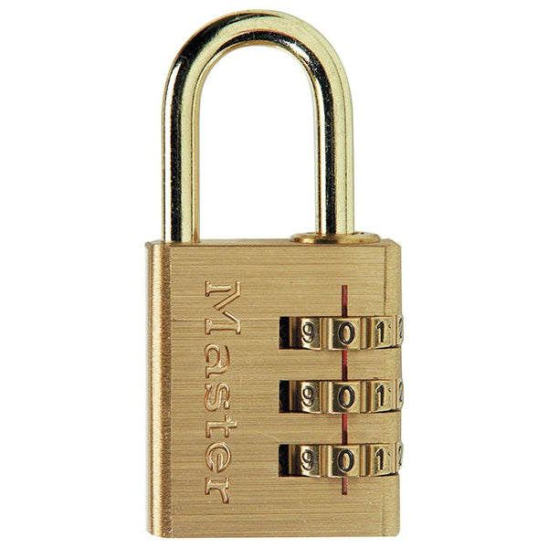 Master Lock Brass Finish 30mm 3-Digit Combination Padlock