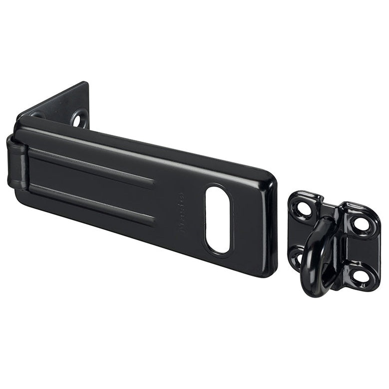 Master Lock Wrought Steel Hasp Matt Black 115mm - Watson Hire