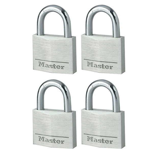 Master Lock Aluminium 40mm Padlock 4-Pin - Keyed Alike x 4