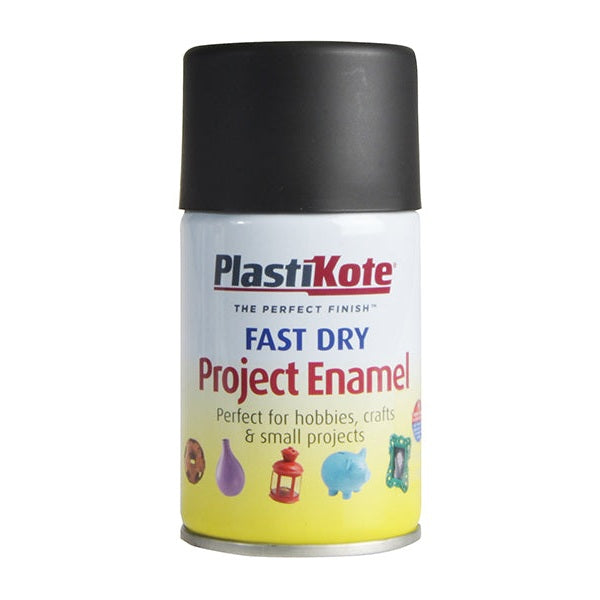 PlastiKote Fast Dry Enamel Aerosol Matt Black 100ml