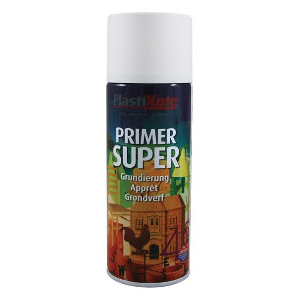 PlastiKote Super Spray Primer White 400ml