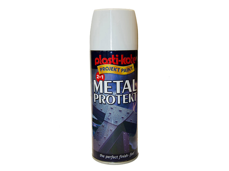 PlastiKote Metal Protekt Spray Gloss White 400ml