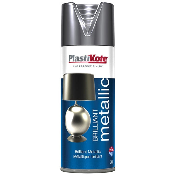 PlastiKote Brilliant Metallic Spray Silver 400ml
