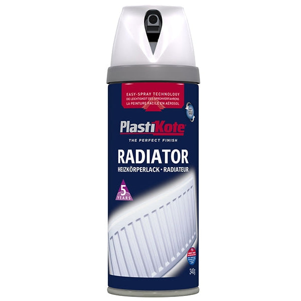 PlastiKote Twist & Spray Radiator Satin White 400ml