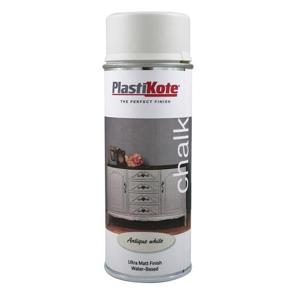 PlastiKote Chalk Finish Spray Antique White 400ml