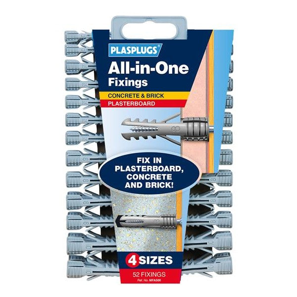 Plasplugs MFA 500 All-In-One Fixings Assorted (52)