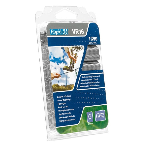 Rapid VR16 Fence Hog Rings Pack 1390 Galvanised