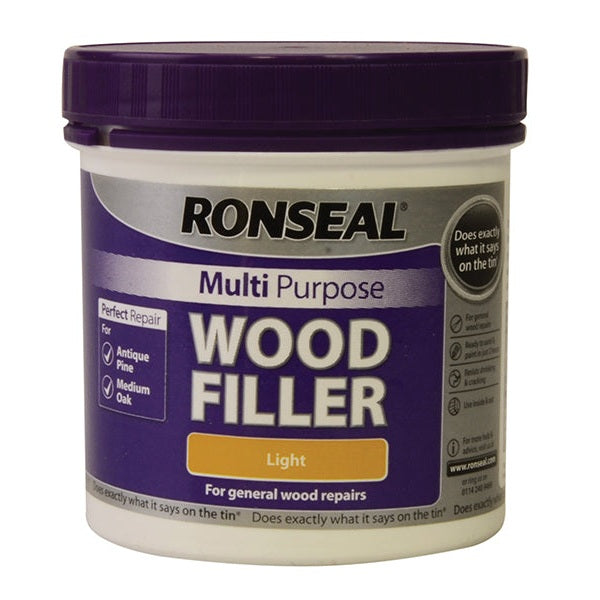 Ronseal Multipurpose Wood Filler Tub Light 465g