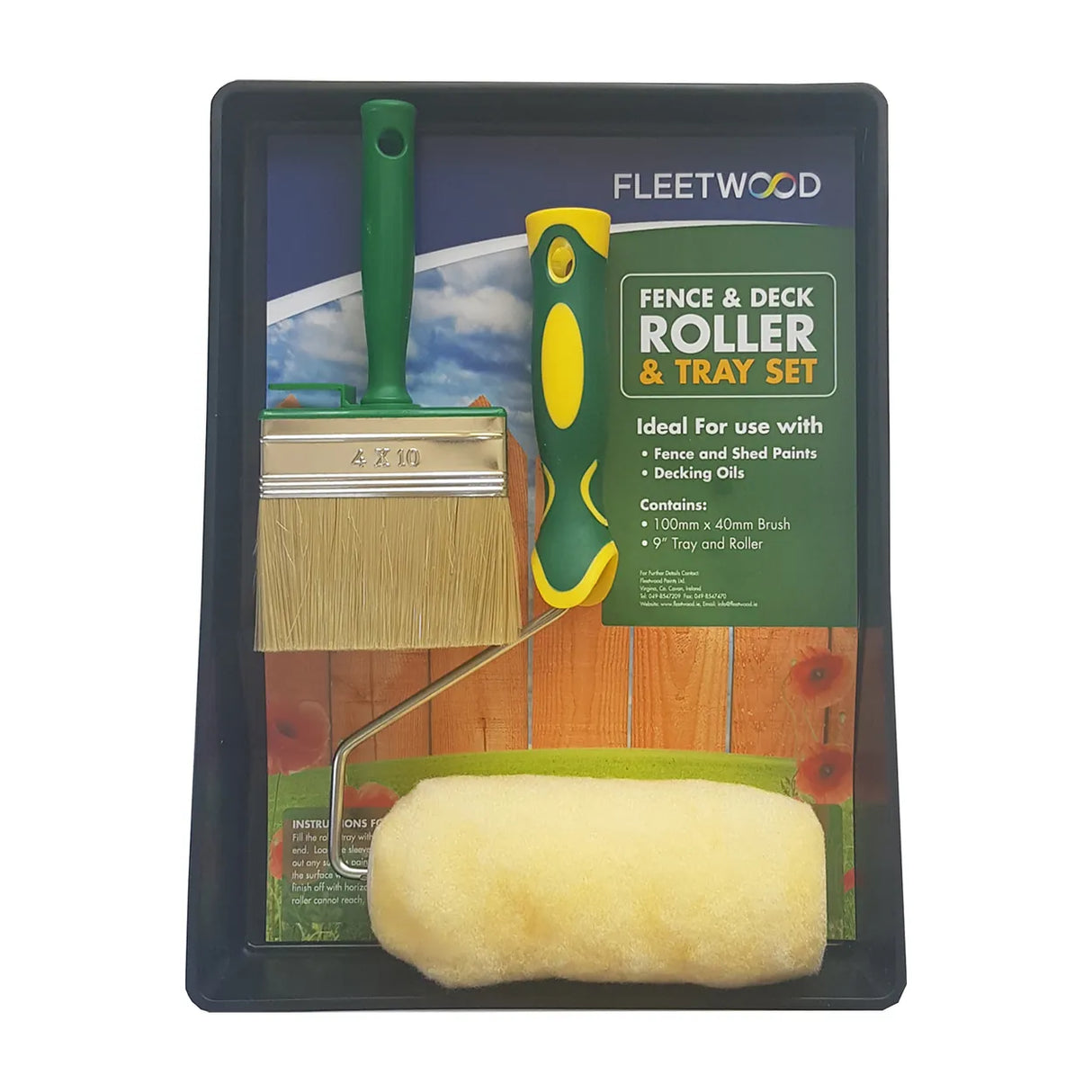 FLEETWOOD 9" FENCE & DECK, ROLLER & TRAY SET
