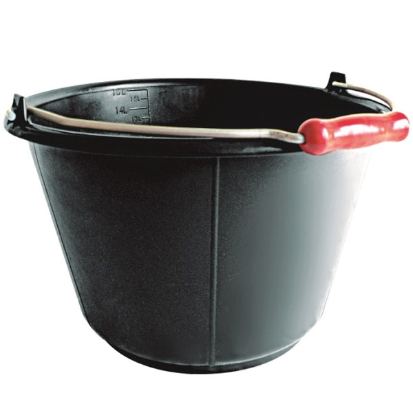 RAMBOO PRO 16L BLACK BUCKET WITH RED COMFORT HANDLE