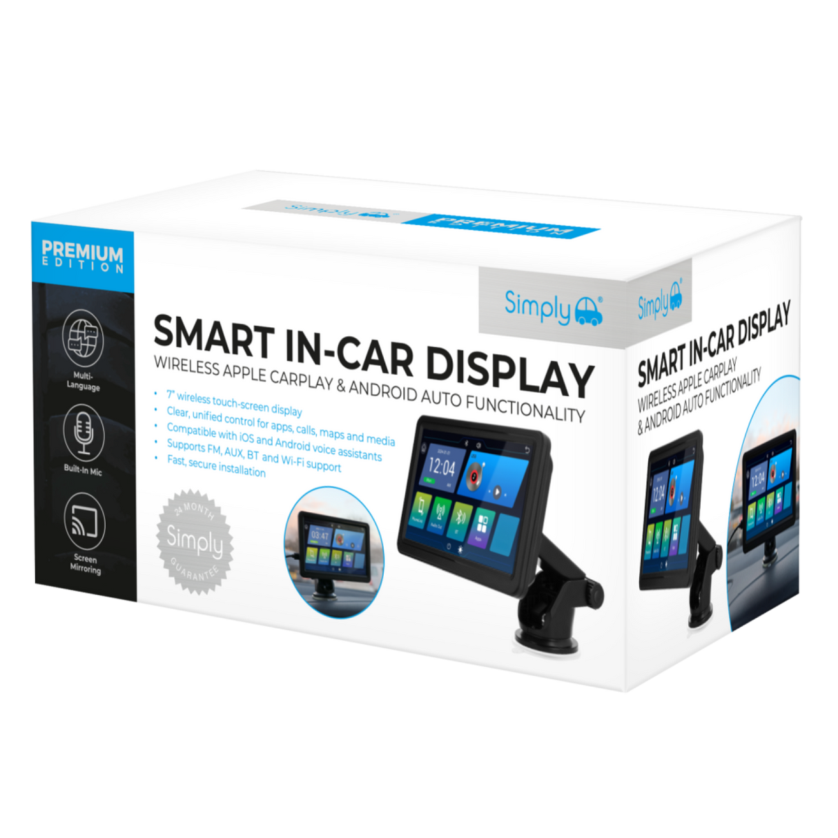 SIMPLY AUTO SMART IN CAR DISPLAY WIRELESS ANDROID/CARPLAY