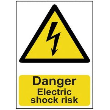 Danger Electric Shock Risk - PVC (200 x 300mm)