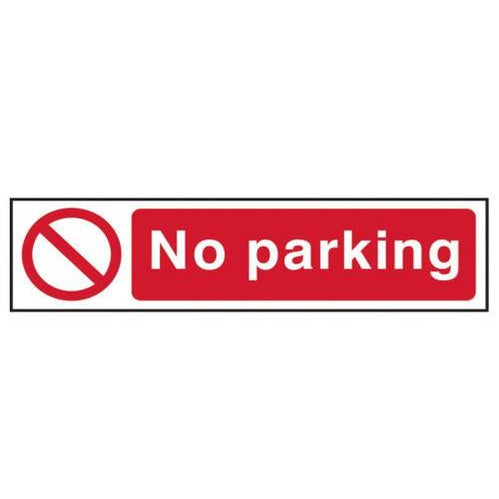 Sign/Sticker - No parking - PVC (200 x 50mm)