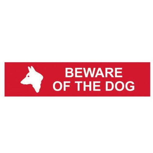 Sign/Sticker - Beware of the dog - PVC (200 x 50mm)