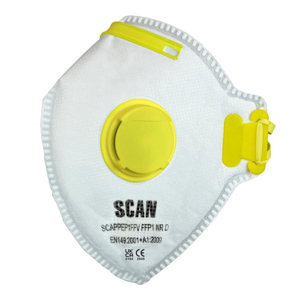 Scan Fold Flat Valved Disposable Mask FFP1 (Pack of 10)