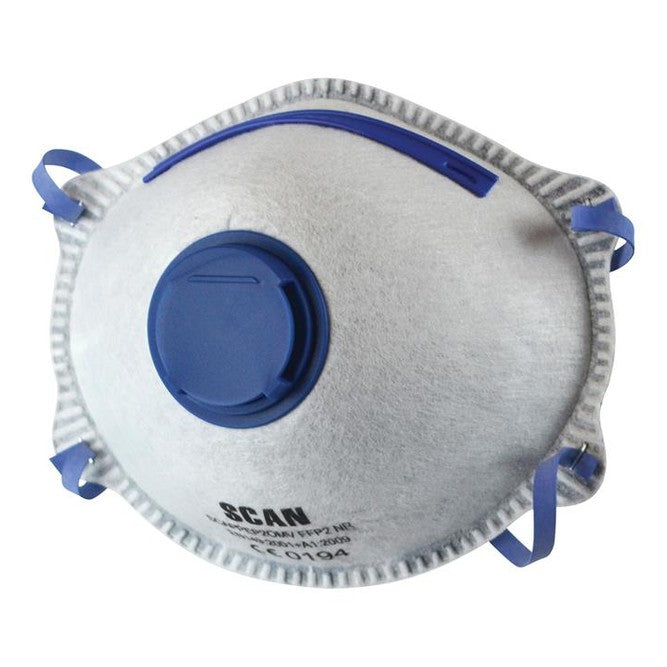 Scan Moulded Disposable Odour Mask Valved FFP2 Protection (Pack 3)