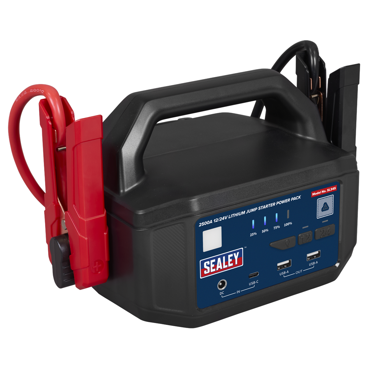 SEALEY 2500A 12/24V LITHIUM JUMP STARTER POWER PACK