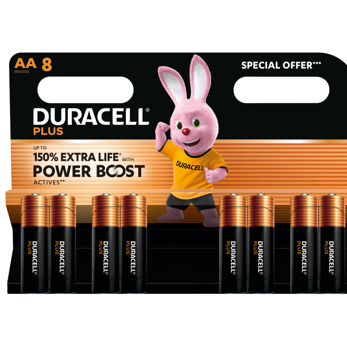 DURACELL PLUS POWER AA 8PK PROMO PACK