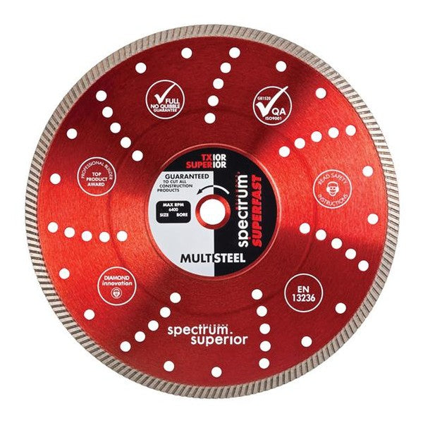 Spectrum TX10R Superfast Pro Multi-Steel Diamond Blade 230mm