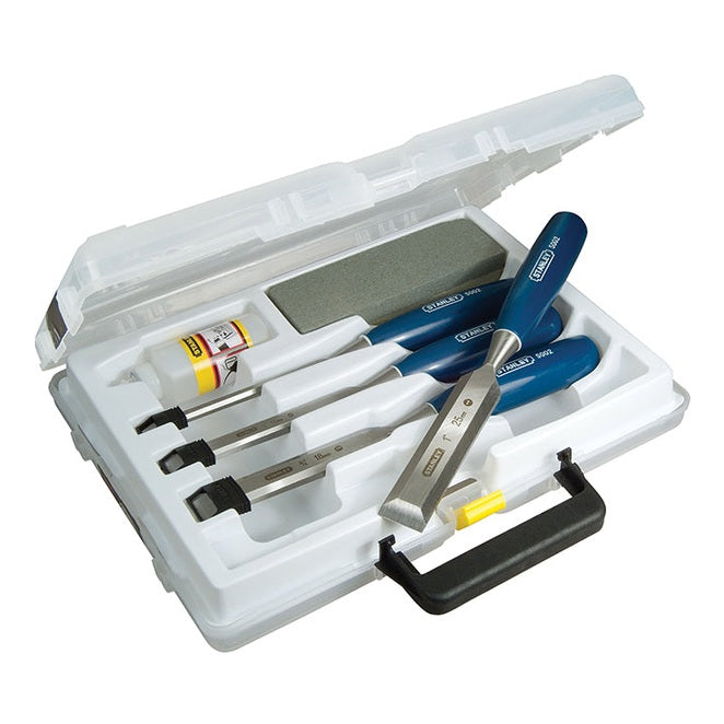 STANLEY 5002 SERIES 6PC WOOD CHISEL & OILSTONE SET