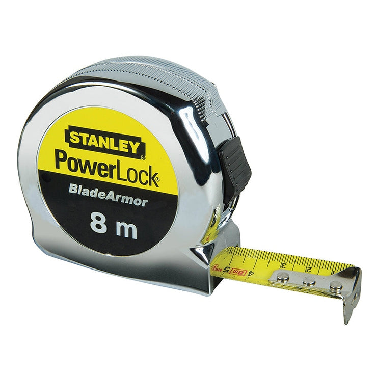 STANLEY® PowerLock® BladeArmor® Pocket Tape 8m (Width 25mm) (Metric only)