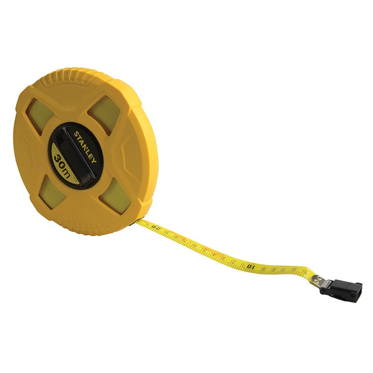 STANLEY® Closed Case Fibreglass Long Tape 30m (Width 13mm)
