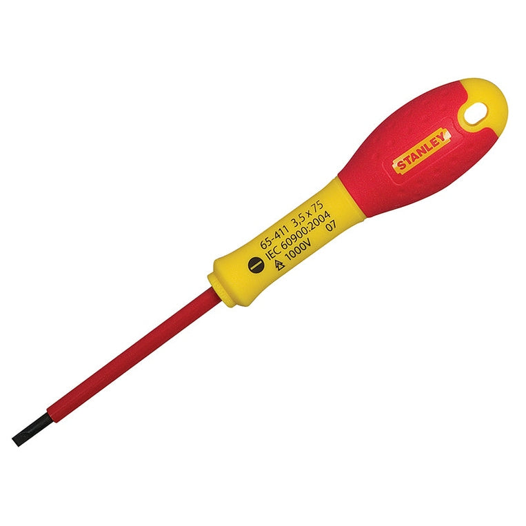 STANLEY® FatMax® VDE Insulated Screwdriver Parallel Tip 4.0 x 100mm