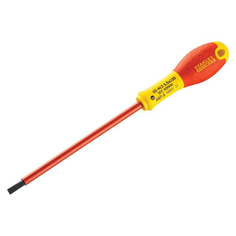 STANLEY® FatMax® VDE Insulated Screwdriver Parallel Tip 5.5 x 150mm