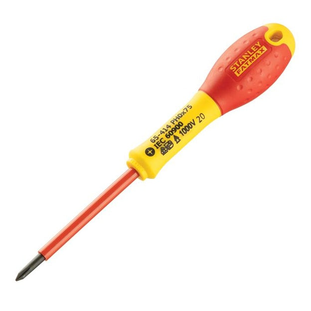 STANLEY® FatMax® VDE Insulated Screwdriver Phillips Tip PH0 x 75mm
