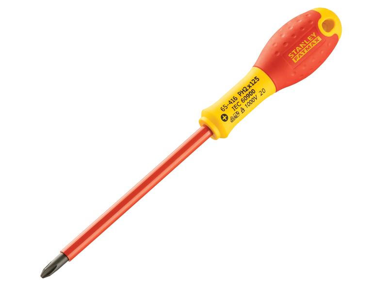 STANLEY® FatMax® VDE Insulated Screwdriver Phillips Tip PH2 x 125mm