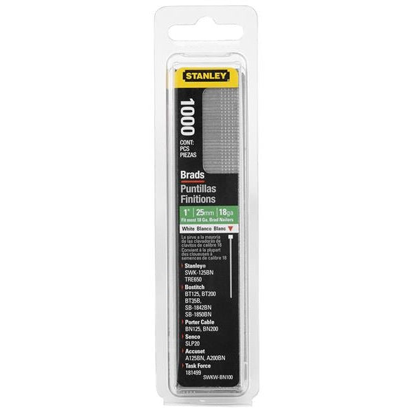 STANLEY® SWKBN100 Brad Nail 25mm (Pack 1000) - Watson Hire
