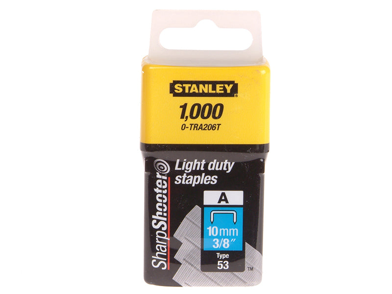 STANLEY® TRA2 Light-Duty Staple 10mm TRA206T (Pack 1000)