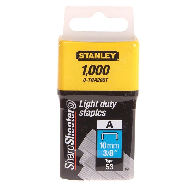 STANLEY® TRA2 Light-Duty Staple 10mm TRA206T (Pack 1000) - Watson Hire