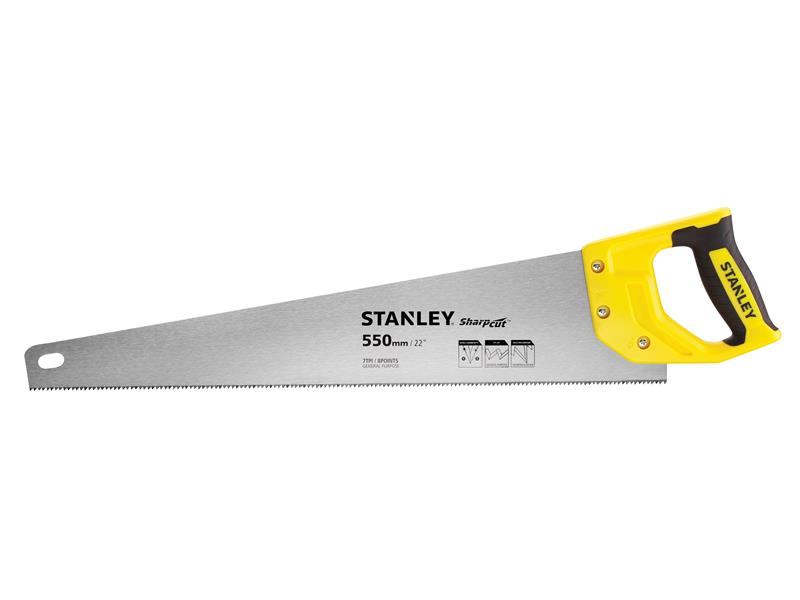 STANLEY® Sharpcut™ Handsaw 550mm (22in) 7 TPI