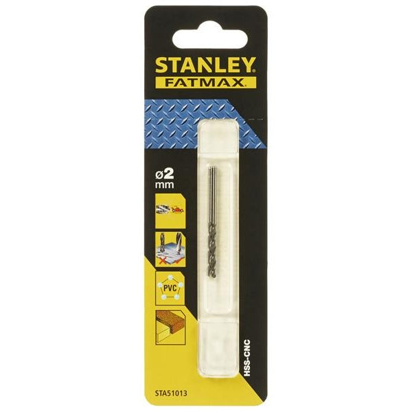 STANLEY® FatMax® Precision Metal Drill Bit 2.0mm OL:49mm WL:24mm
