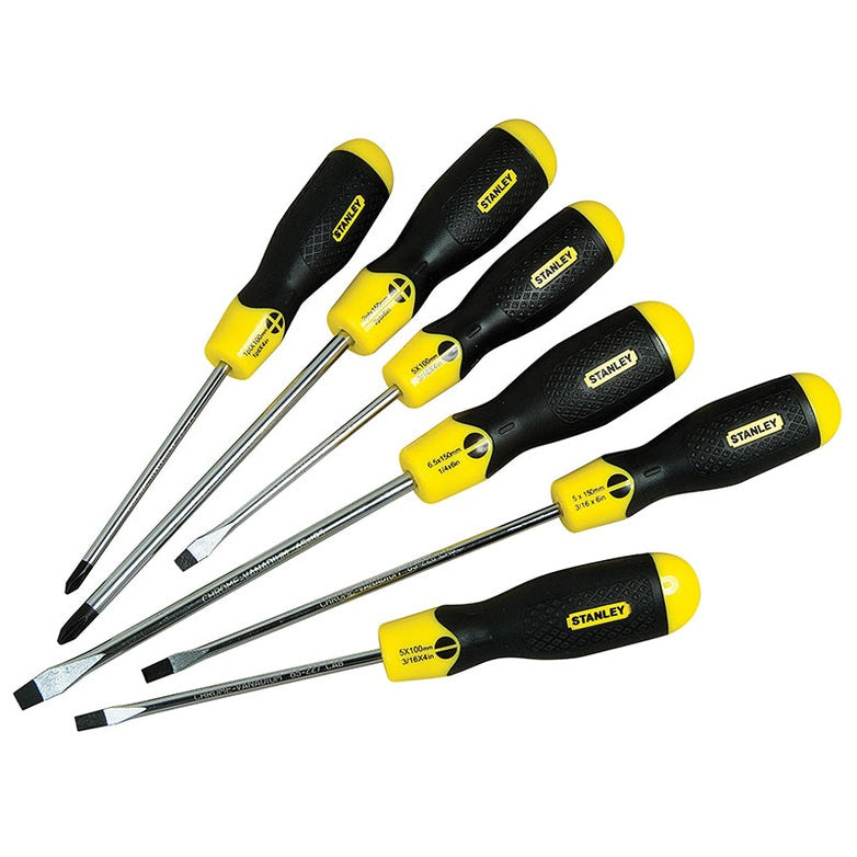 STANLEY® Cushion Grip Screwdriver Set, 6 Piece