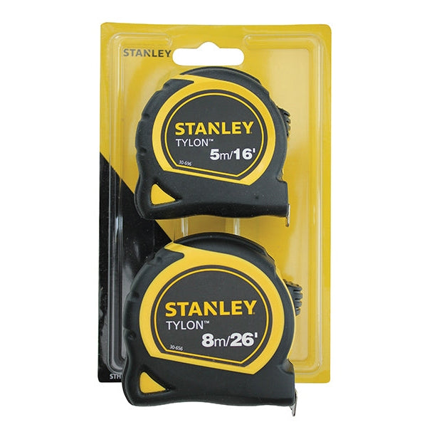 STANLEY® Tylon™ Pocket Tapes 5m/16ft + 8m/26ft (Twin Pack) - Watson Hire