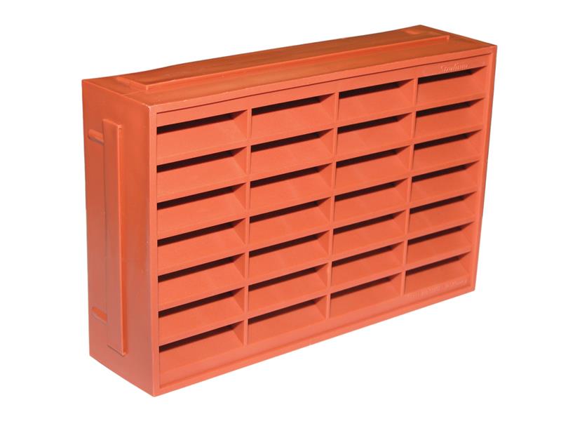 Stadium Louvred Airbrick Vent, Terracotta 9 x 6in