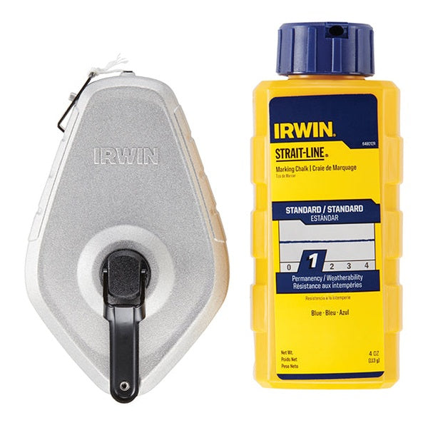 IRWIN® STRAIT-LINE® Aluminium 30m Chalk Line & Blue Chalk Pack