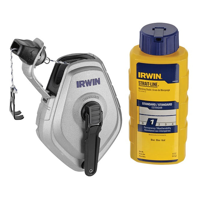 IRWIN® STRAIT-LINE® HPP Chalk Reel Set 30m & Blue Chalk 113g