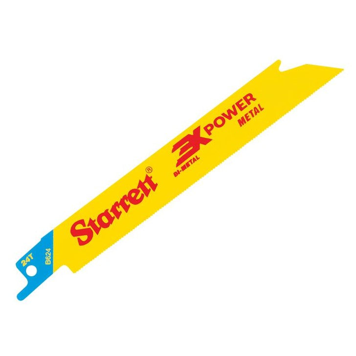 Starrett B624-5 Bi-Metal Reciprocating Blade, Metal Straight 152mm 24 TPI (Pack 5)